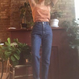 Vintage Bongo High rise blue denim mom jeans,